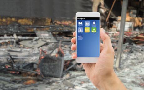 phone in disaster zone